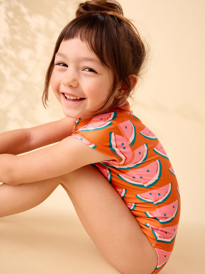 Rash Guard One-Piece Swimsuit