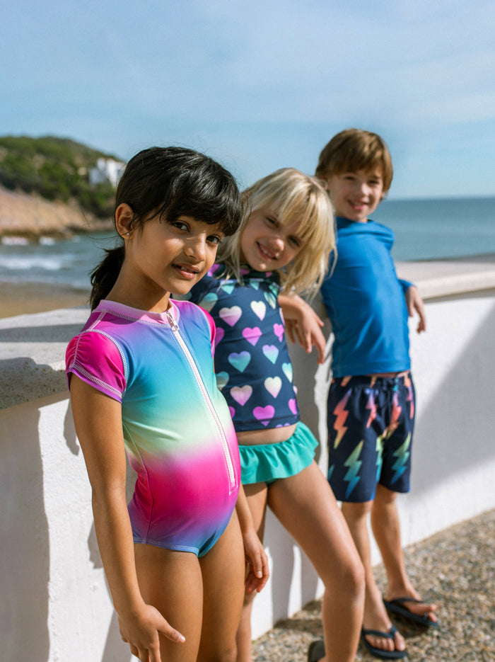 Rash Guard One-Piece Swimsuit