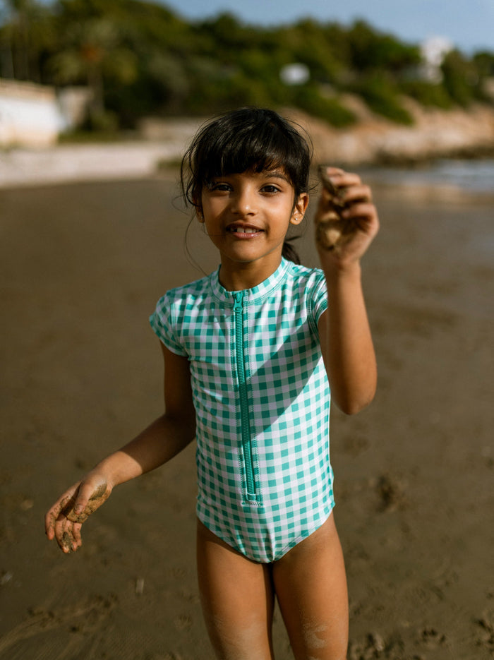 Rash Guard One-Piece Swimsuit