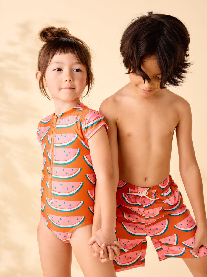 Rash Guard One-Piece Swimsuit