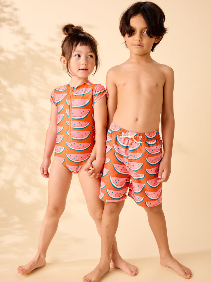 Rash Guard One-Piece Swimsuit