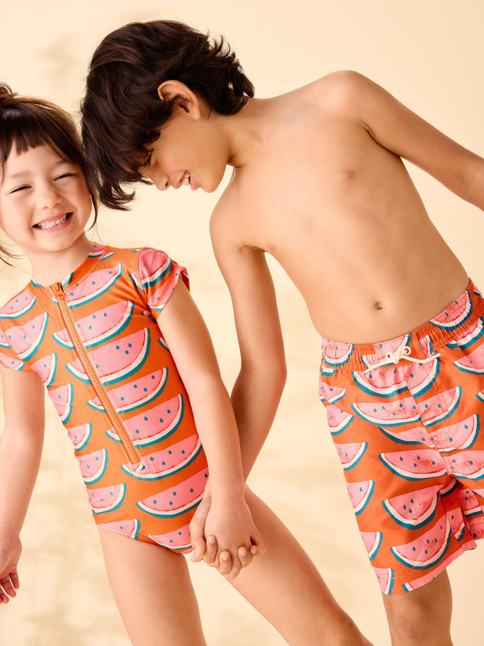 Rash Guard One-Piece Swimsuit