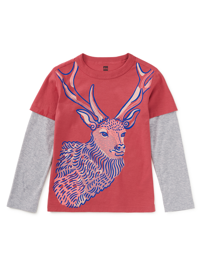 Regal Deer Layered Tee