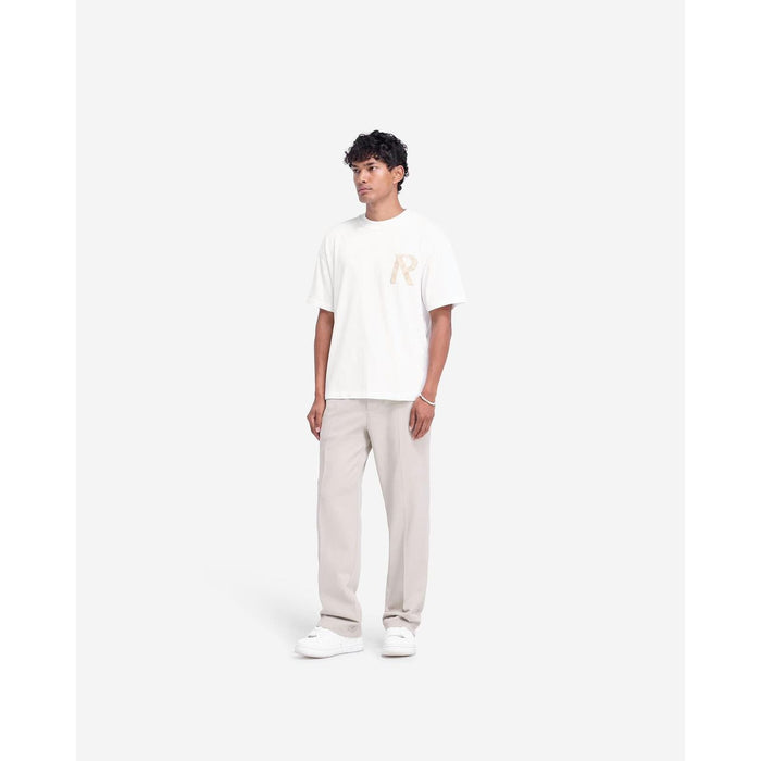 Represent Masking Tape Initial Tee Flat White