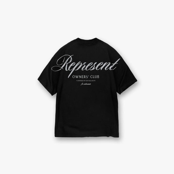 Represent Owners Club Script Tee Black