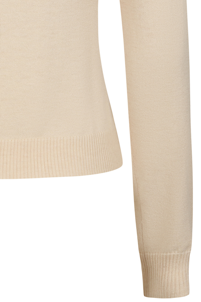 Retro-Feinstrick Pullover Mara, Beige
