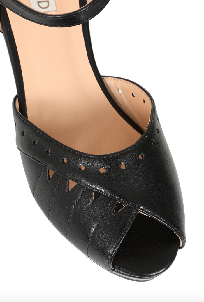 Retro Schuhe Sunny Daze, Schwarz