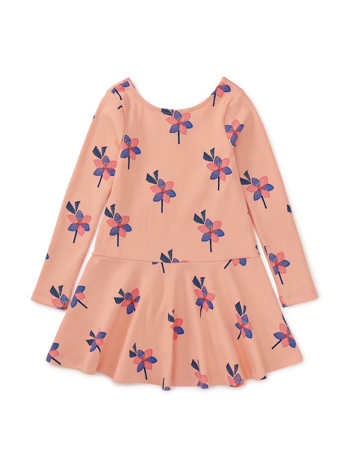 Ribbed Drop Waist Skater Dress