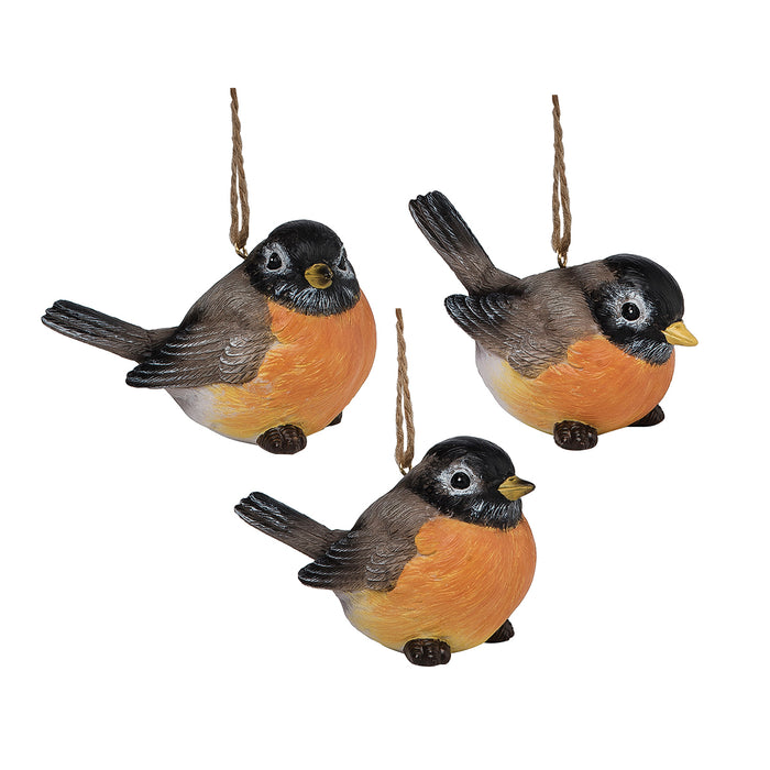 A set of Robin Birds ornaments.