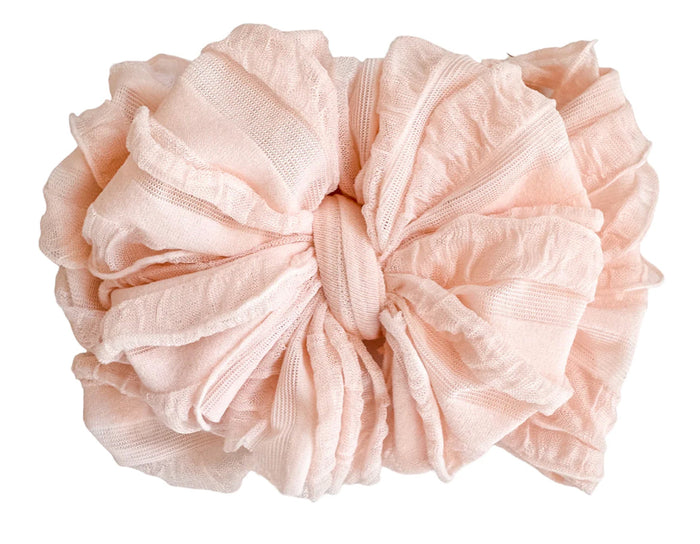 Rockin Royalty Ruffled Headband-Peachy Keen
