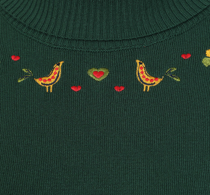 Rollkragen- Pulli Scandi Polo Neck, Grün