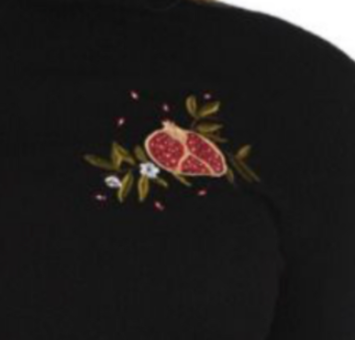 Rollkragen-Pulli Pomegranate, Schwarz