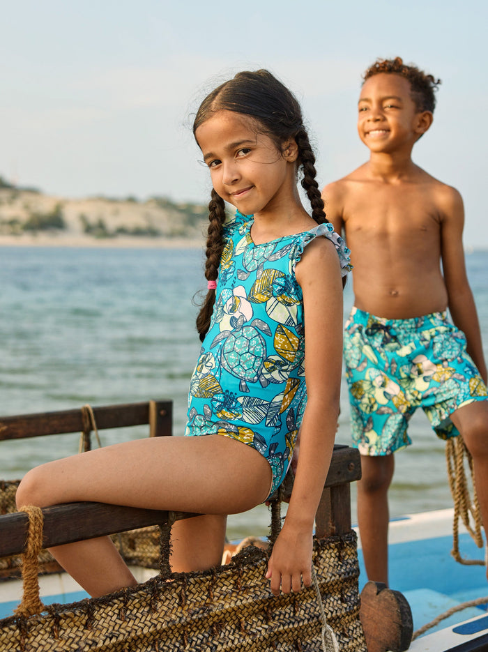 Ruffle One-Piece Swimsuit