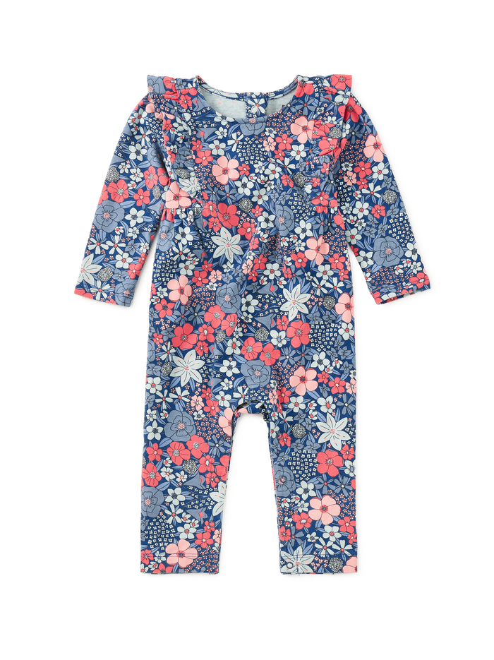 Ruffle Shoulder Baby Romper