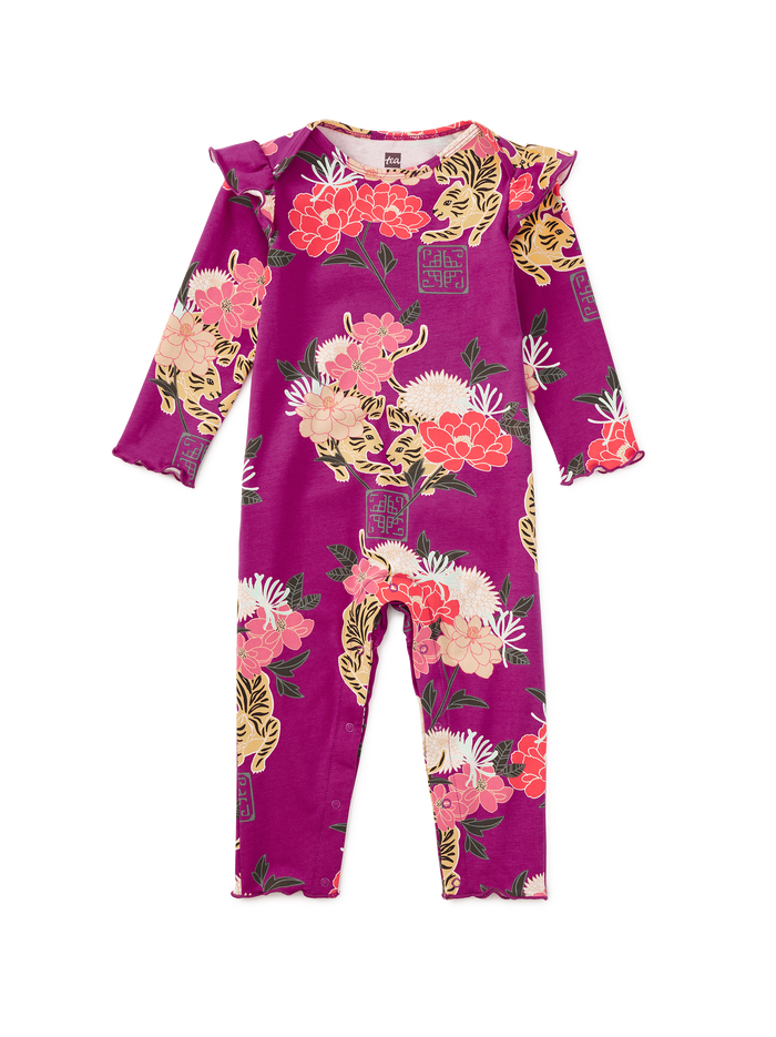 Ruffle Shoulder Baby Romper