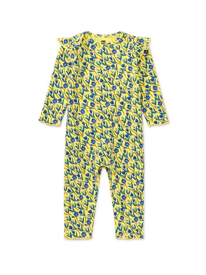 Ruffle Shoulder Baby Romper