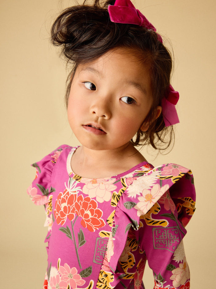Ruffle Shoulder Ballet Dress