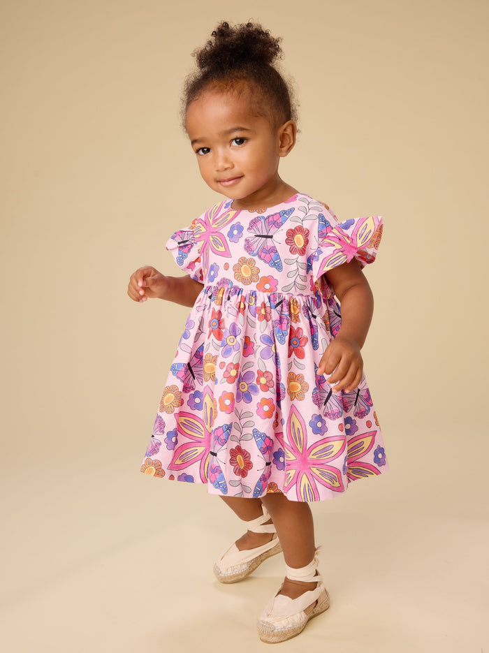 Ruffle Sleeve Baby Dress Set