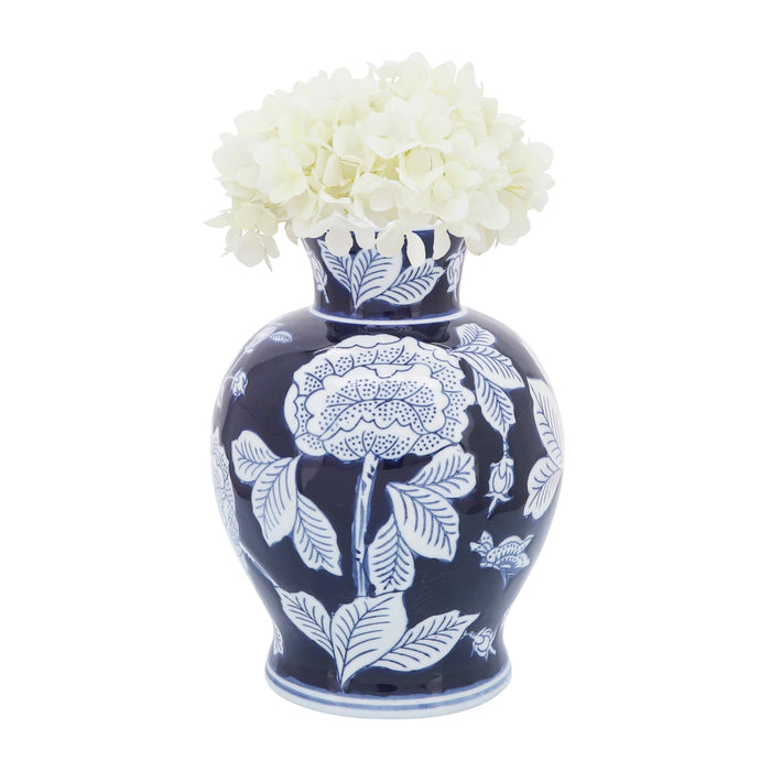 Sagebrook Home Blue Ceramic Decorative Vase (9 inch)
