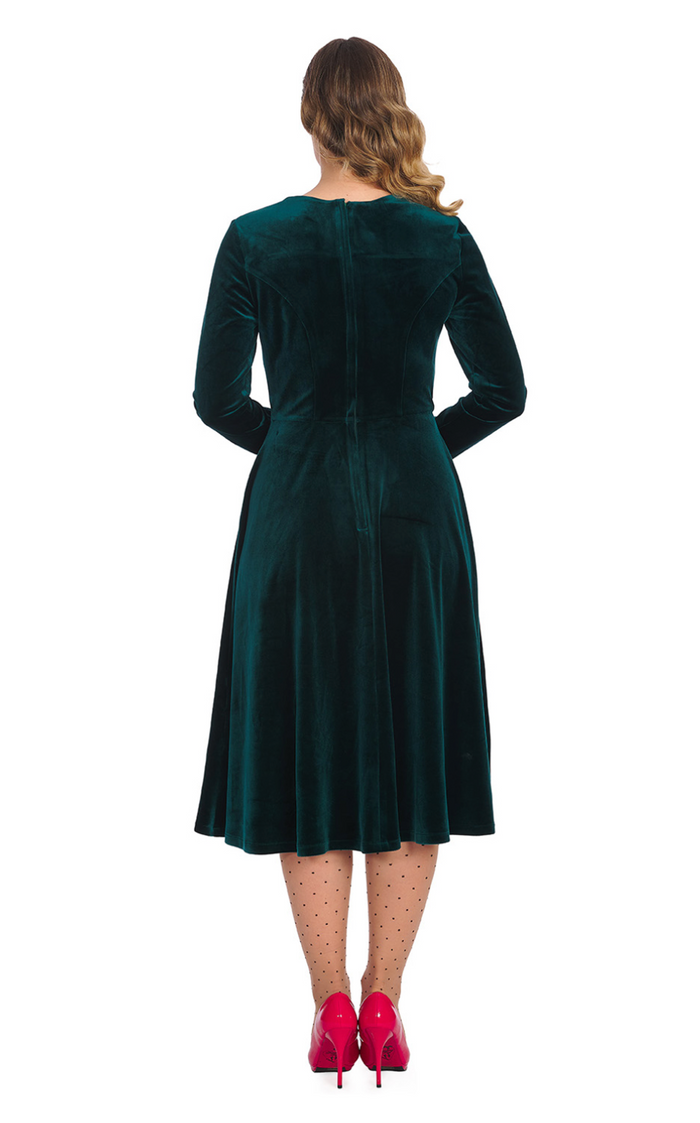 Samtkleid A Royal Evening Plus Size , Grün