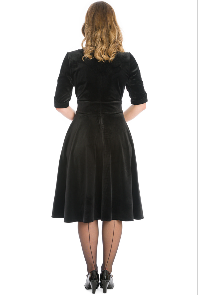 Samtkleid Date Night, Schwarz, Plus Size