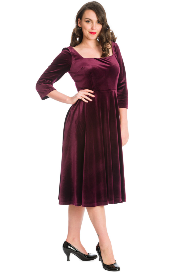 Samtkleid The Holiday, Bordeaux