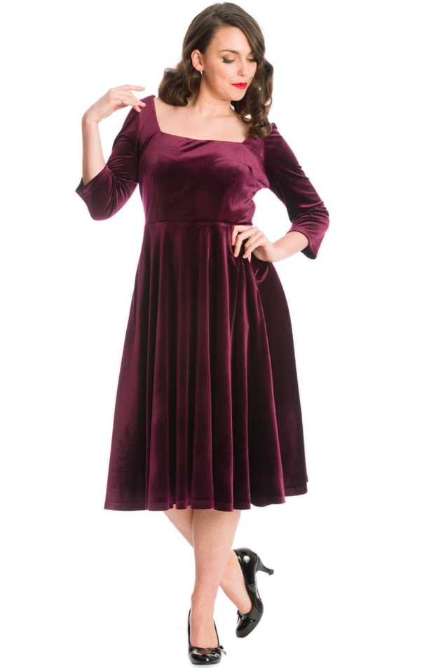 Samtkleid The Holiday, Bordeaux