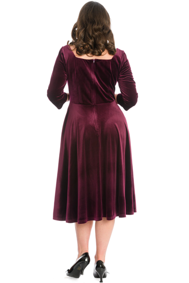 Samtkleid The Holiday, Bordeaux