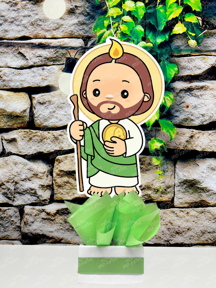 San Judas Tadeo Baptism or Birthday Theme Party Decoration Centerpiece INDIVIDUAL