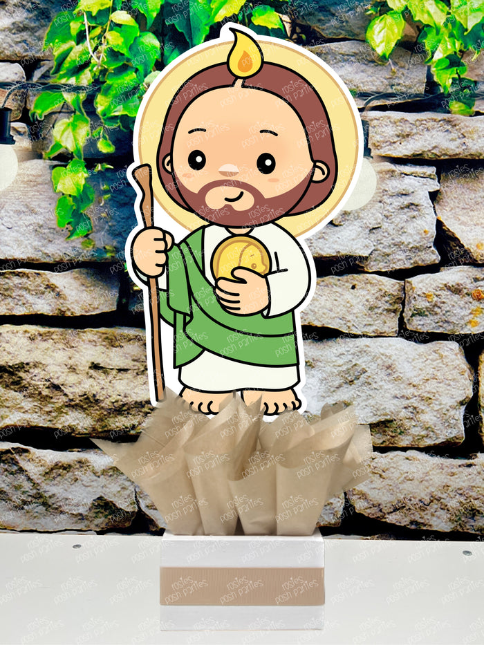 San Judas Tadeo Baptism or Birthday Theme Party Decoration Centerpiece INDIVIDUAL