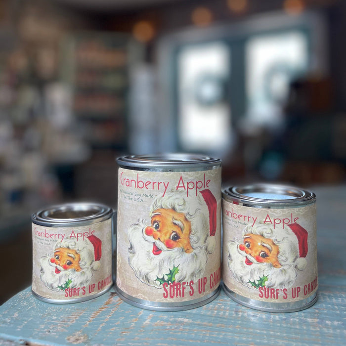 Santa Claus Large Paint Can Candle ~ Cranberry Apple