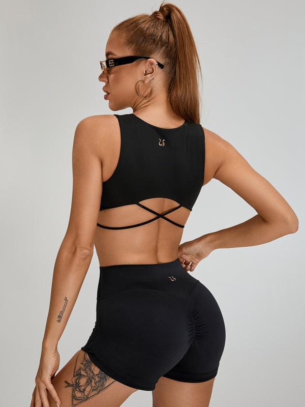 Scrunch Bum Cross Back Short Tracksuit