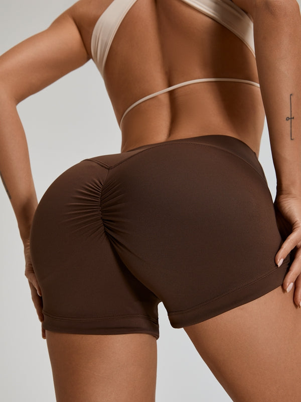 Scrunch Bum High-rise Spandex Gym Booty Shorts