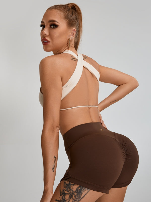 Scrunch Bum High-rise Spandex Gym Booty Shorts