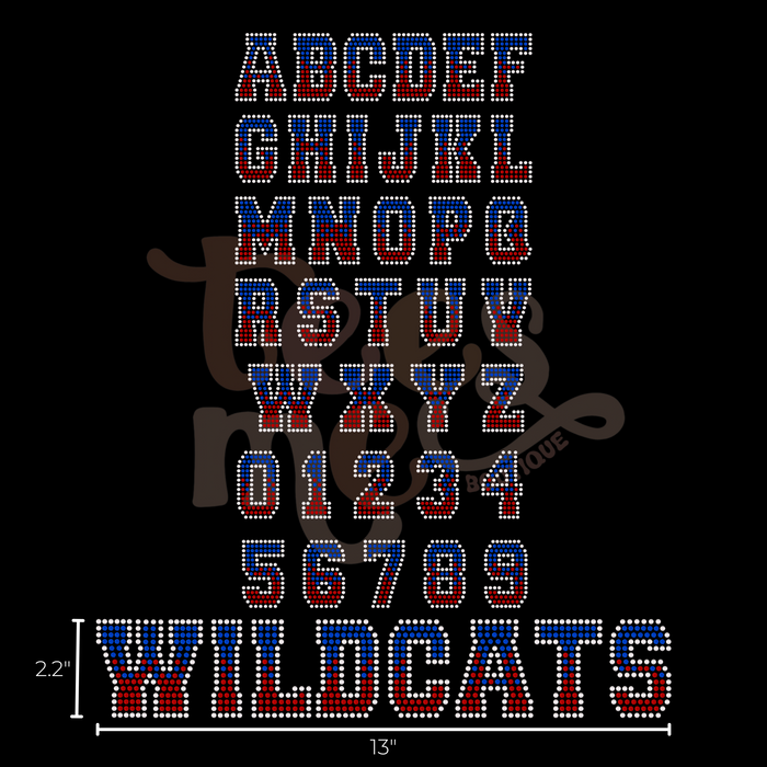 Semi Custom Spangle Transfer - Small Ombre Font - 3mm