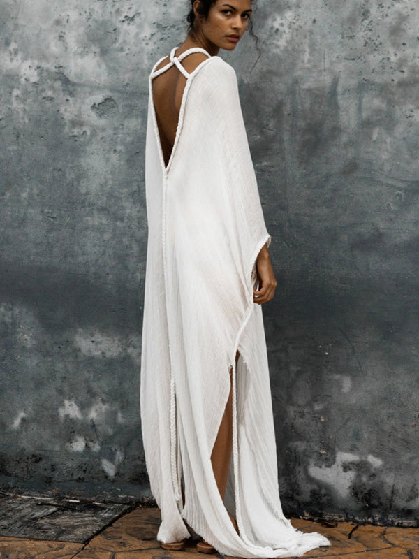 Sexy Backless Without Bikini Set Cover-up Dress