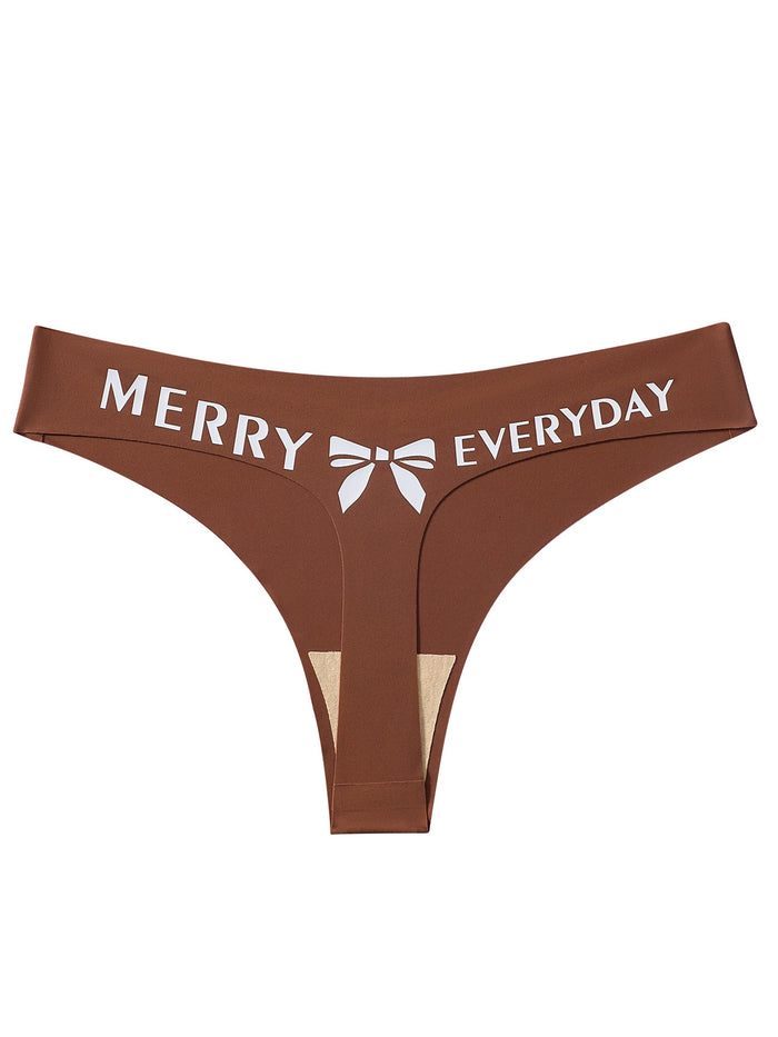 Sexy Bow Print Panties
