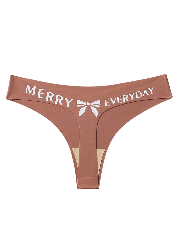 Sexy Bow Print Panties