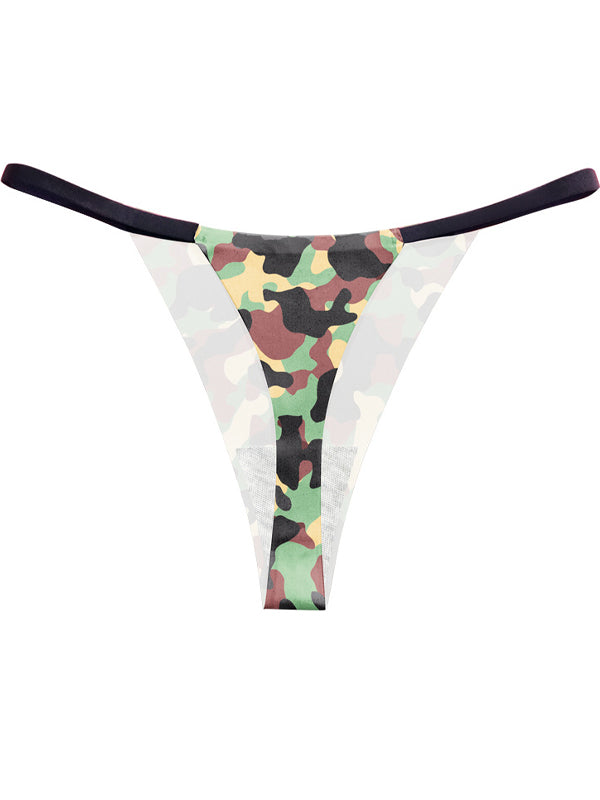 Sexy Camouflage Print T-Back Panties