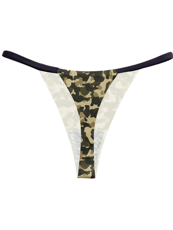 Sexy Camouflage Print T-Back Panties
