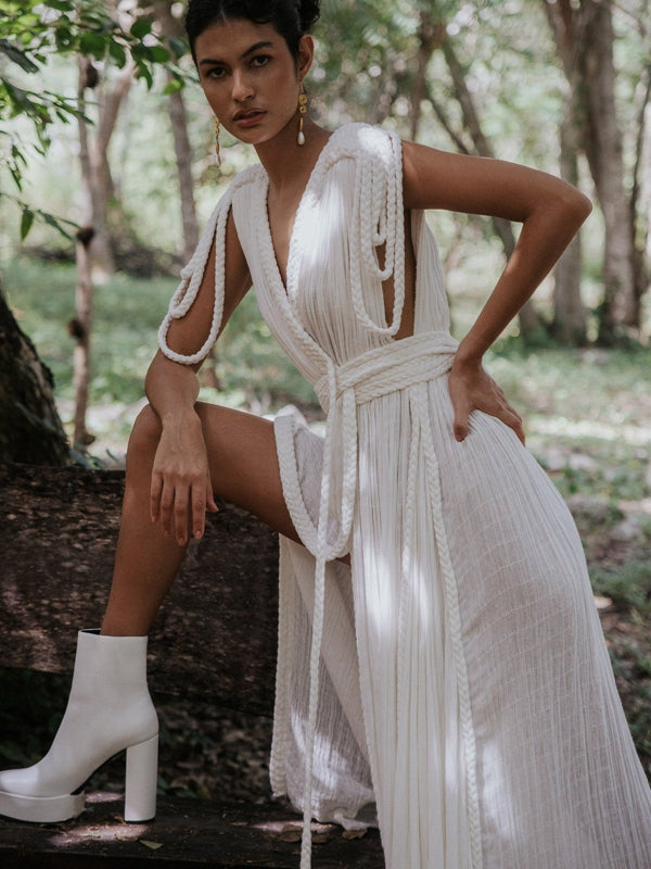 Sexy Cross Back Without Bikini Set Cover-up Dress
