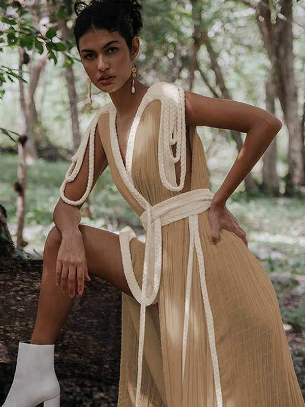 Sexy Cross Back Without Bikini Set Cover-up Dress
