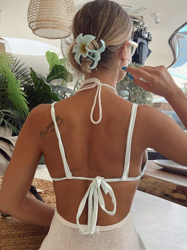 Sexy Cross Back Without Bikini Set Cover Up Dress