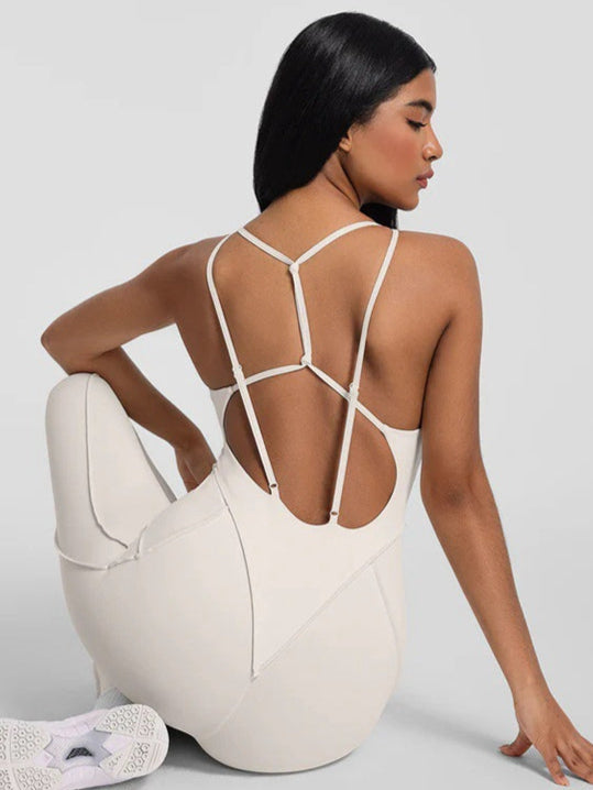 Sexy Cross Backless Stitch Performance Jumpsuit