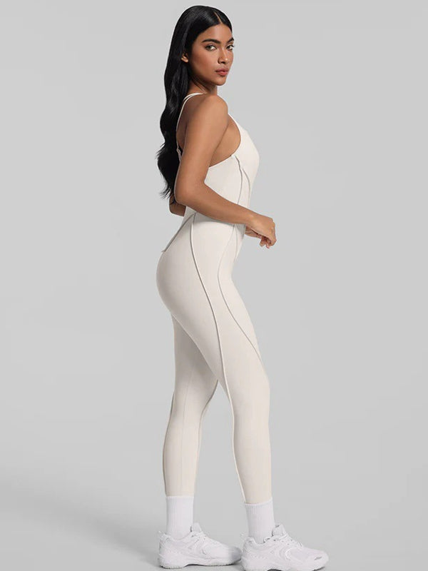 Sexy Cross Backless Stitch Performance Jumpsuit