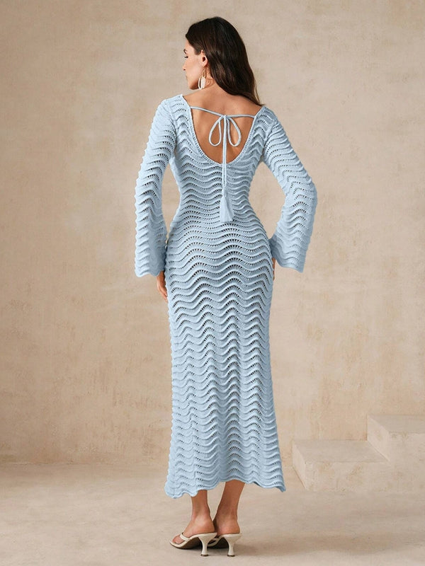 Sexy Fishnet Backless Without Bikini Set Cover-up Dress