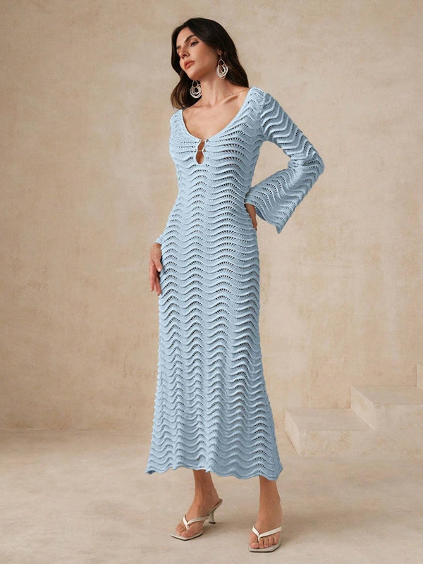 Sexy Fishnet Backless Without Bikini Set Cover-up Dress