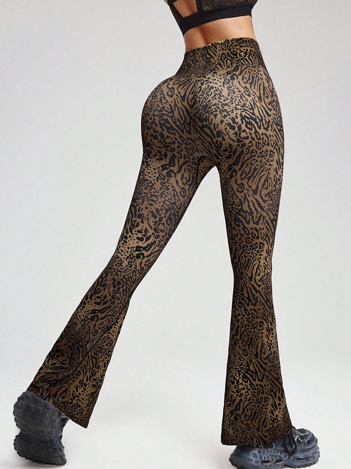 Sexy Leopard Print Flare Leggings