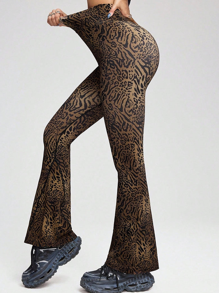 Sexy Leopard Print Flare Leggings