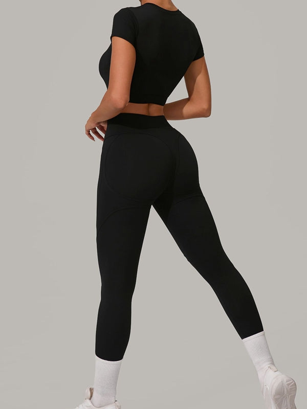 Black / S / Short Sleeves+Leggings